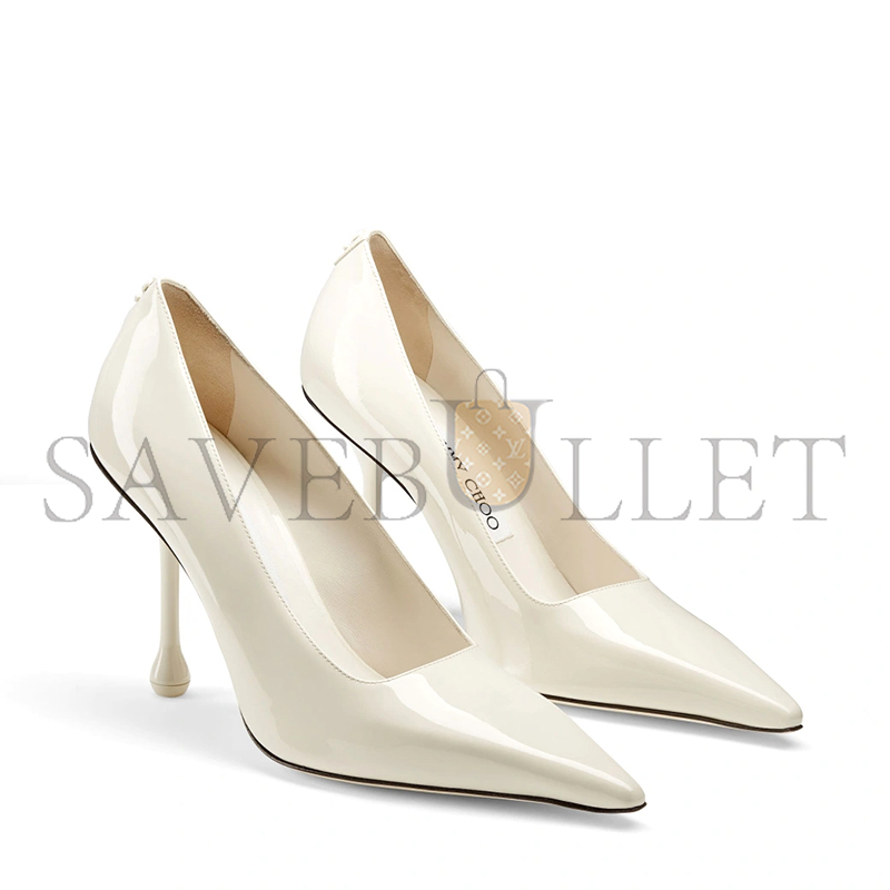JIMMY CHOO IXIA 95 LATTE PATENT LEATHER PUMPS IXIA95PAT JIMMY CHOO IXIA 95 LATTE PATENT LEATHER PUMPS IXIA95PAT